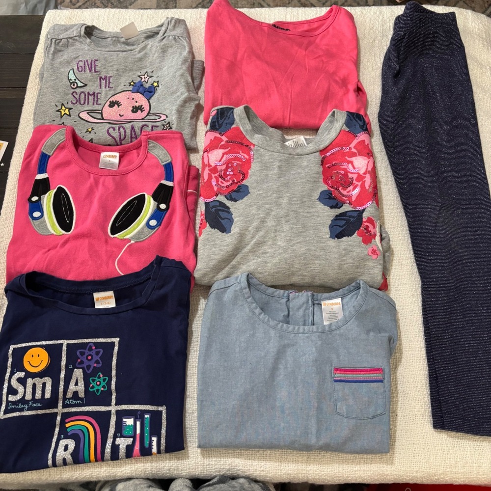 Gymboree Limited Too Girls Clothing Lot 7pc Size 5 6 5T 6X Tops Dress Leggings
